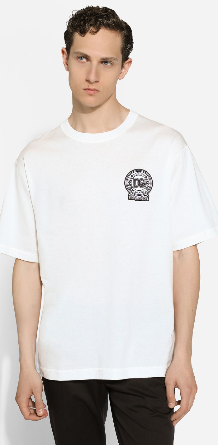 Beyaz Kabartma Logo Detaylı T-shirt