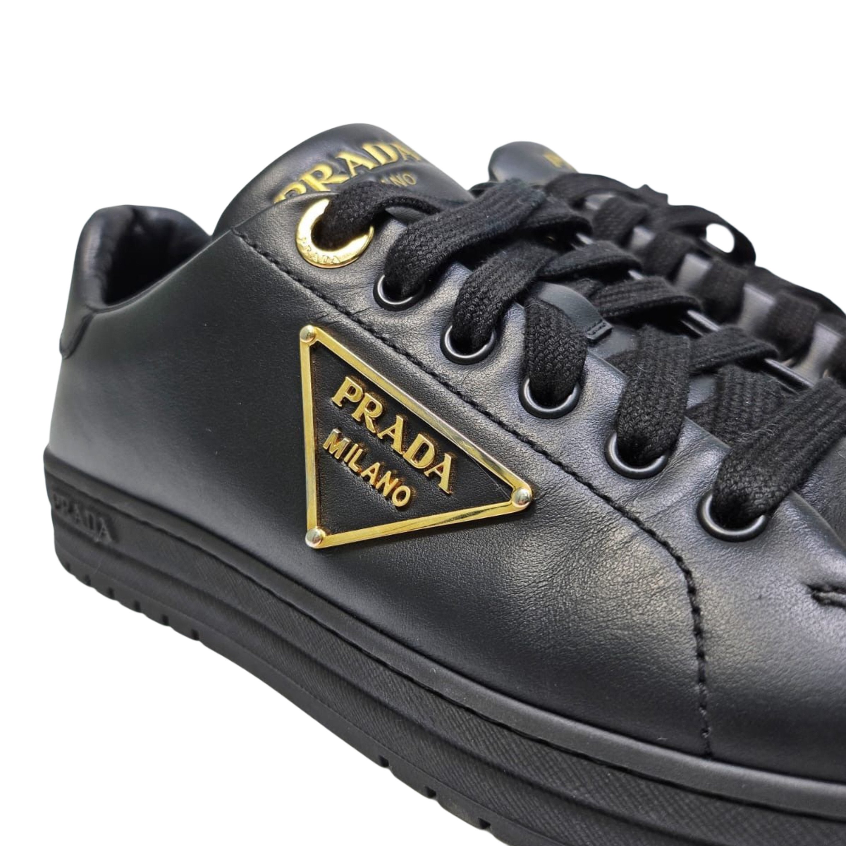 Downtown Nappa Logo Triangle Sneakers