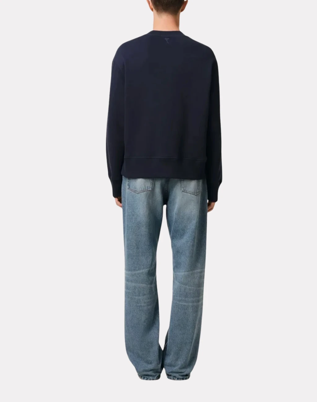 Lacivert Logo Baskılı Sweatshirt