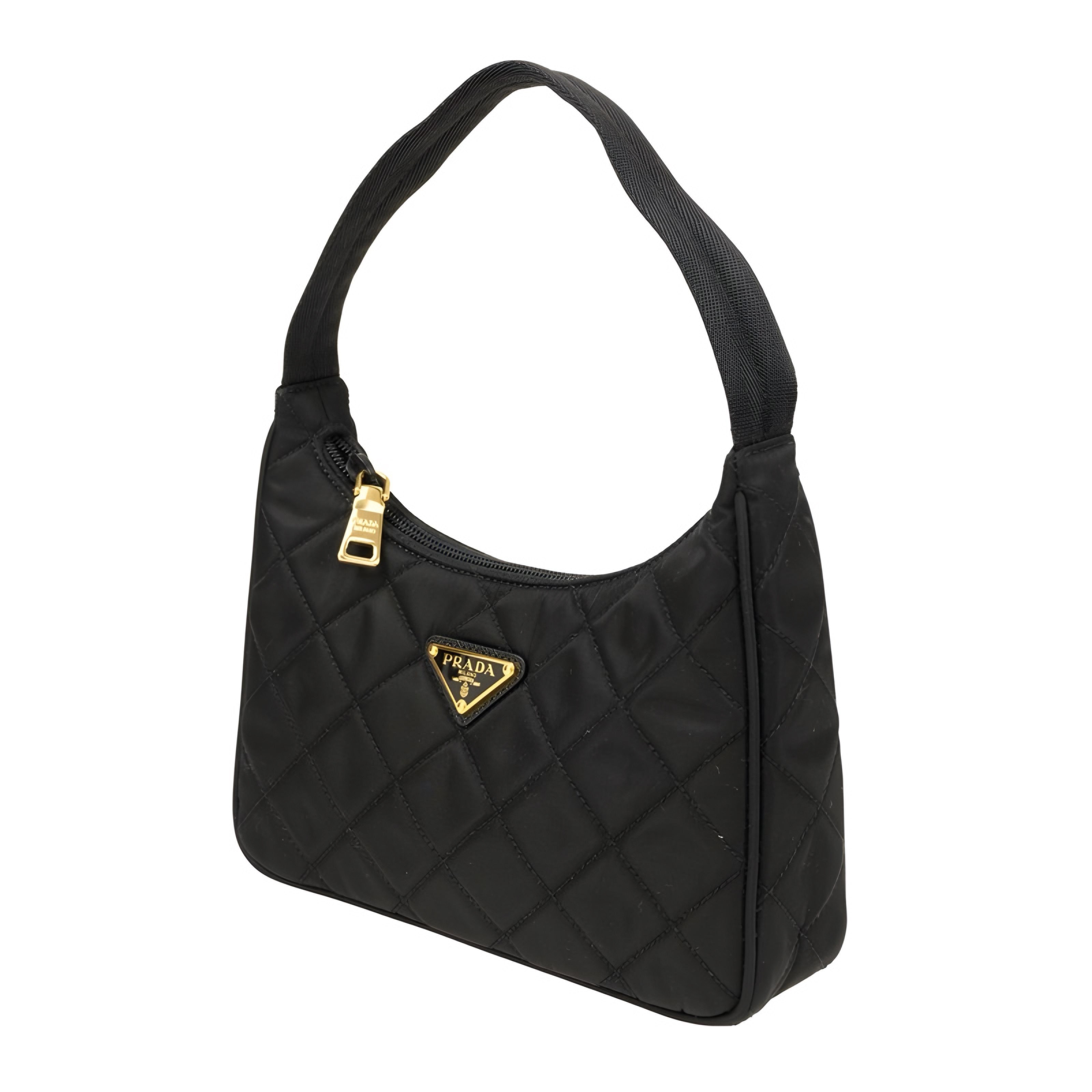 Quilted re-nylon Shoulder Bag