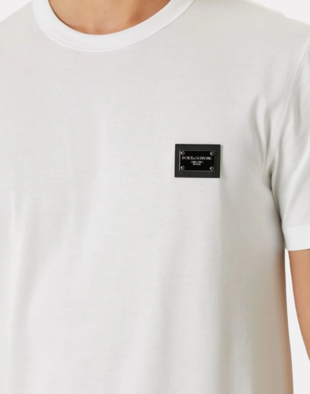 Beyaz Logo Detaylı T-shirt