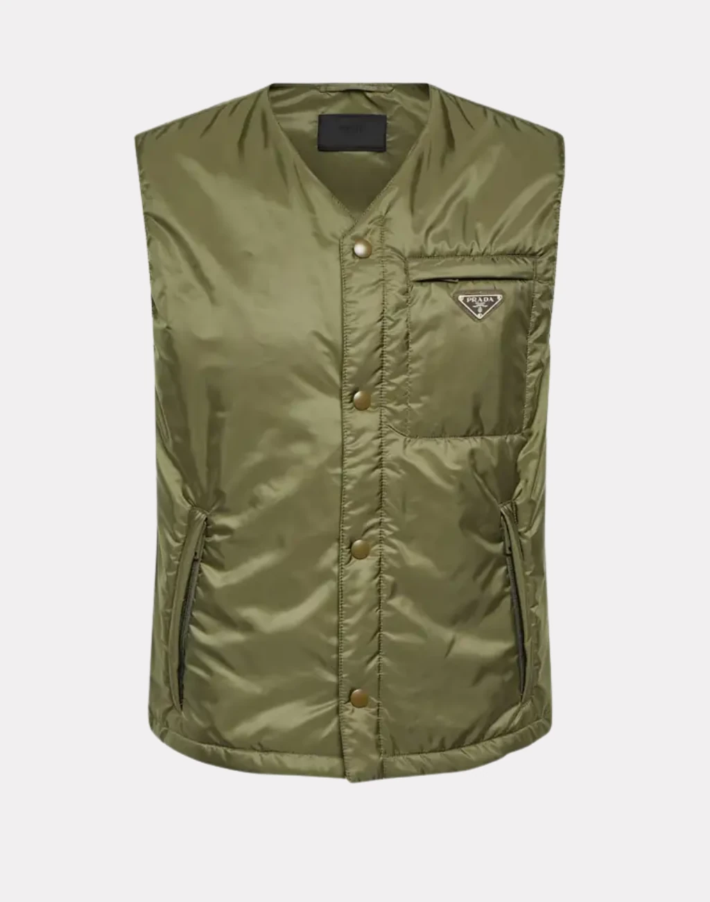 Dolgulu Metal Logolu Erkek Yelek