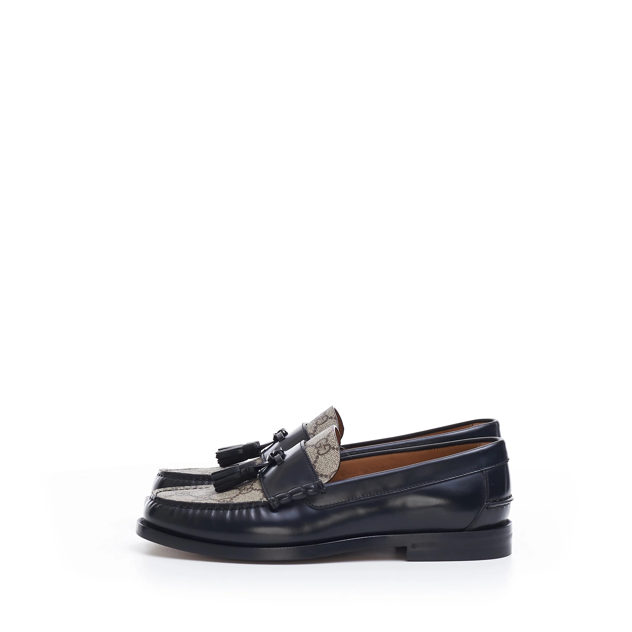 GG Loafer With Tassel In Black Leather