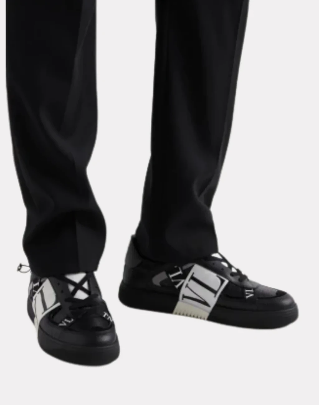 VL7N Siyah Erkek Deri Sneaker