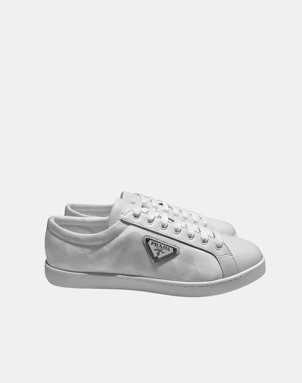 Deri ve Desenli Beyaz Erkek Sneaker