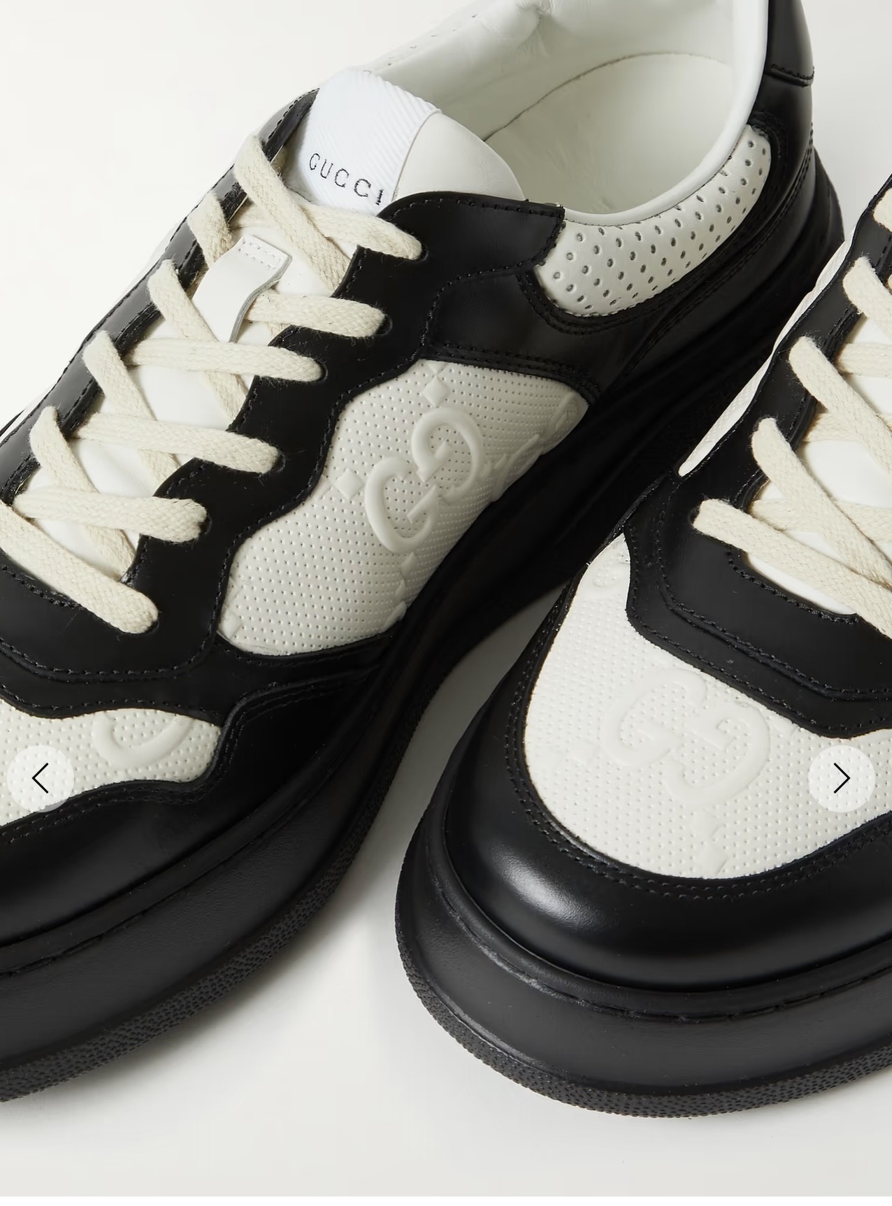 Logo-Embossed Perforated Leather Sneakers