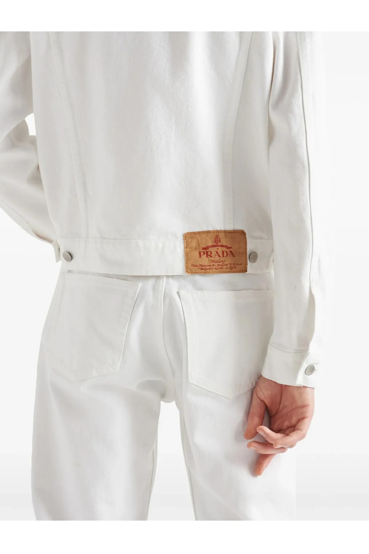 Metal Logolu Jean Ceket