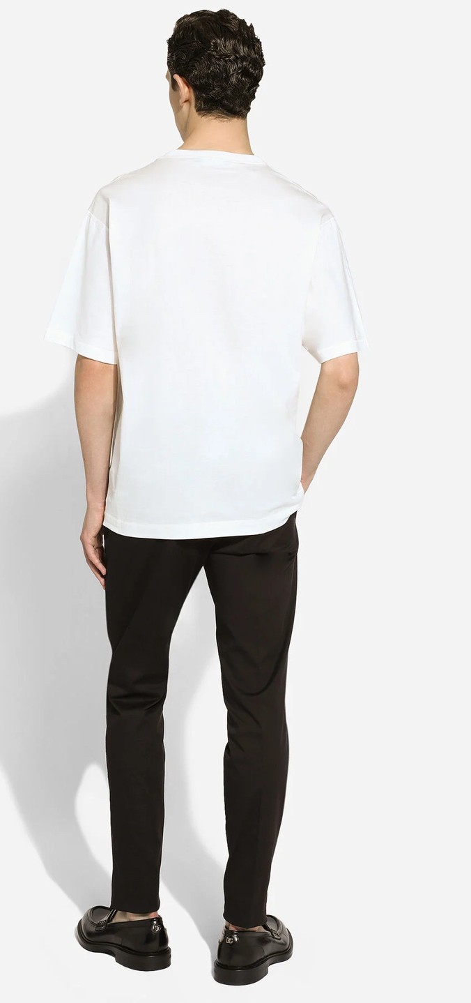 Beyaz Kabartma Logo Detaylı T-shirt