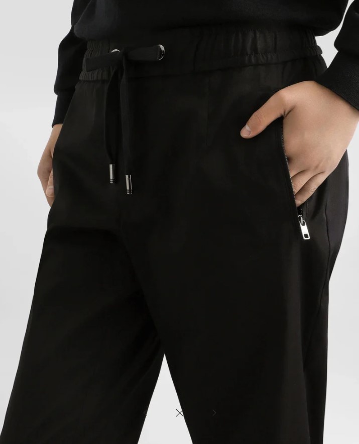 Siyah Logo Detaylı Erkek Pantolon