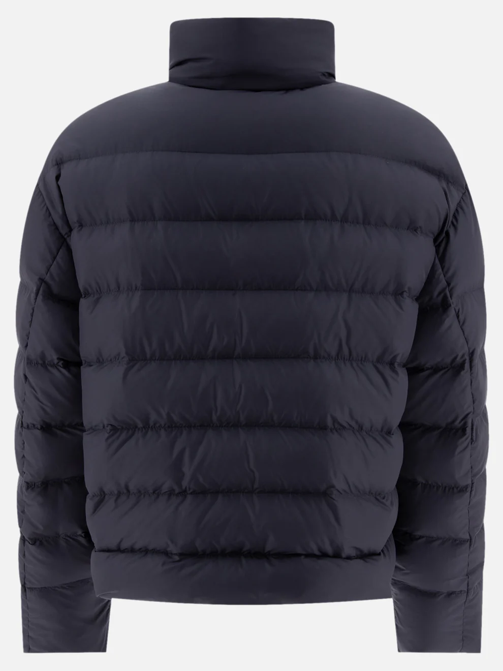 Üçgen Logolu Kuş Tüyü Mont