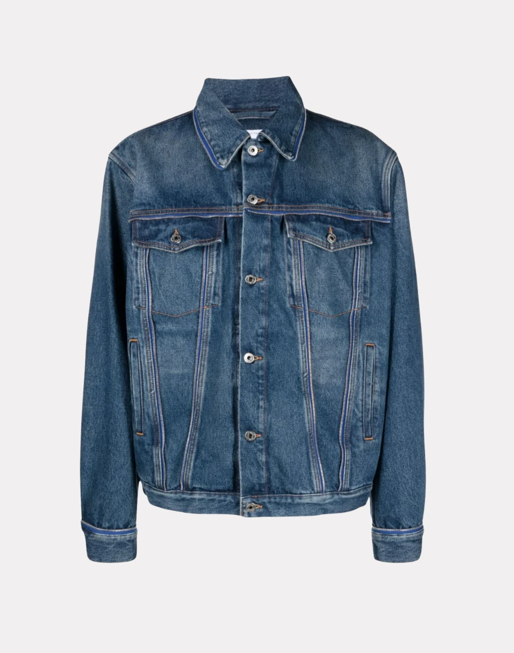 Fermuar Detaylı Kot Ceket