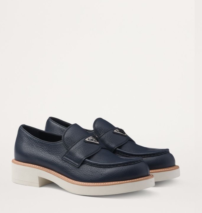 Leather Triangle Loafers