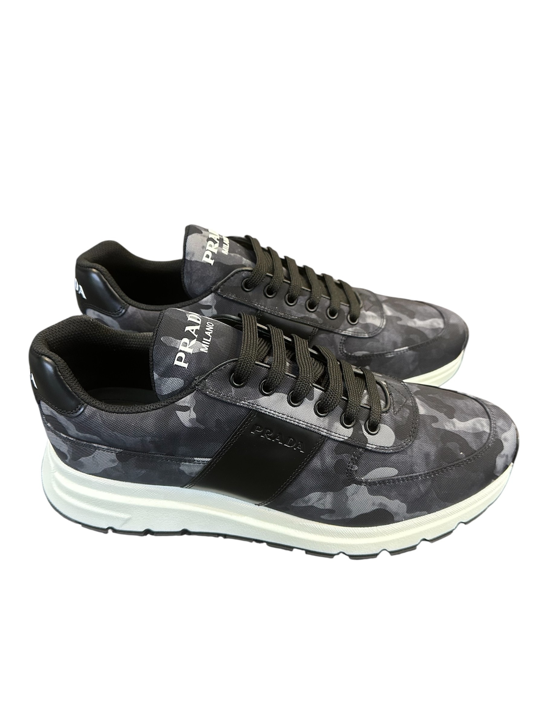 Kamuflaj Kumaş Deri Detaylı Erkek Sneaker