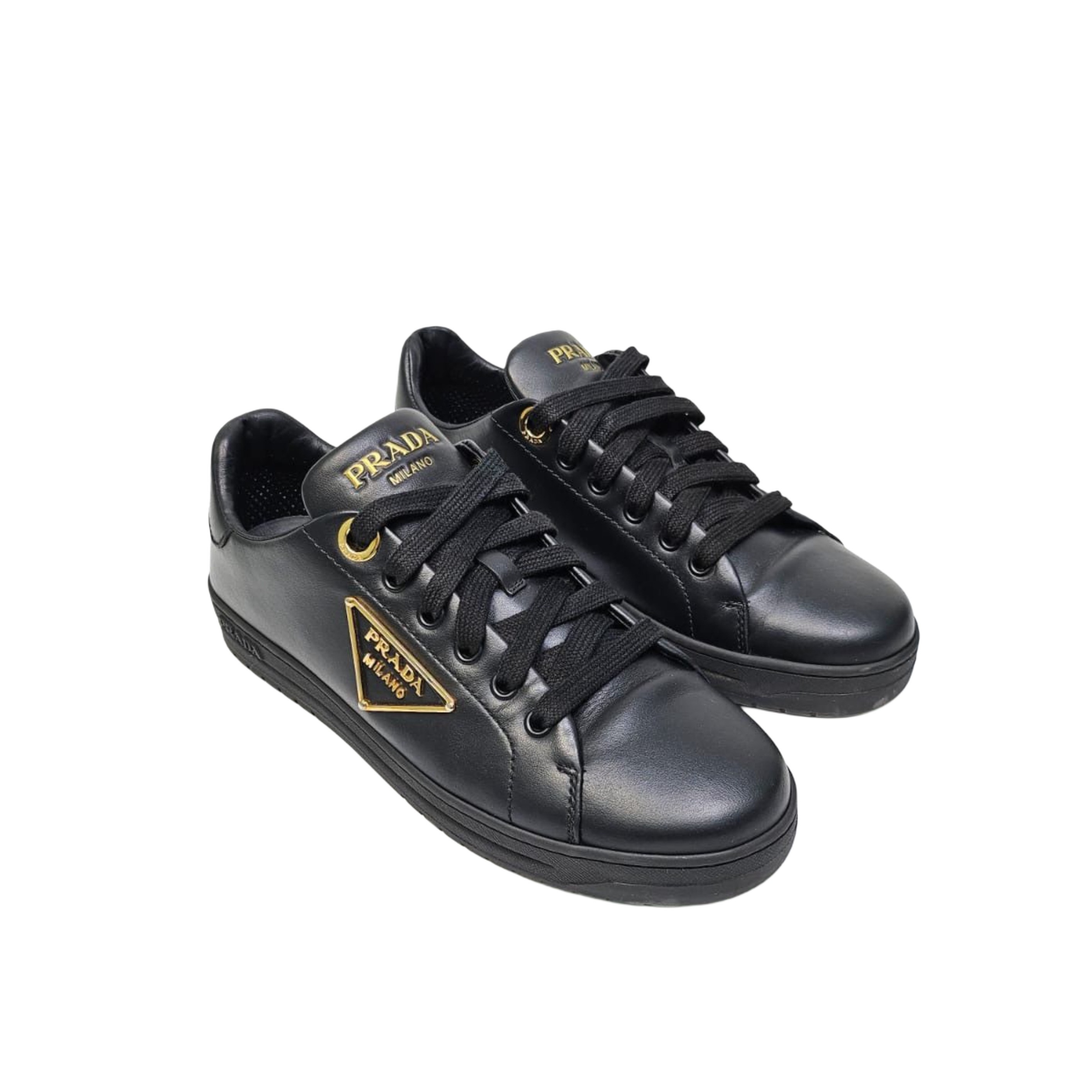 Downtown Nappa Logo Triangle Sneakers