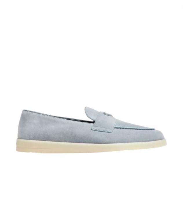 Metal Logolu Süet Loafer