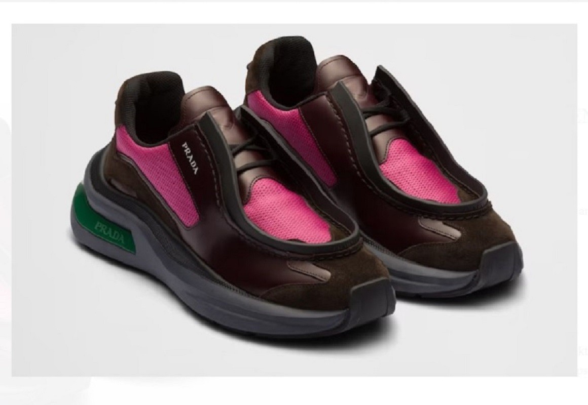 Panelli Yuvarlak Burunlu Kalın Taban Sneakers