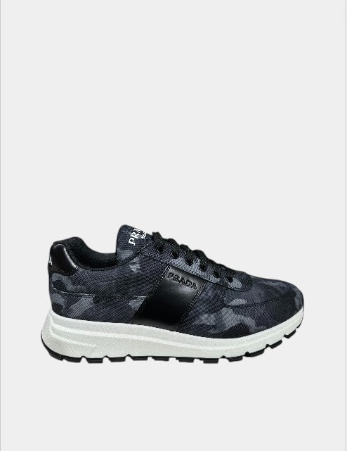 Kamuflaj Kumaş Deri Detaylı Erkek Sneaker