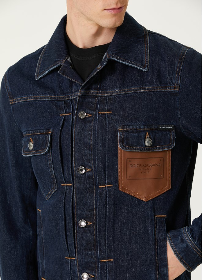 Lacivert Denim Erkek Ceket