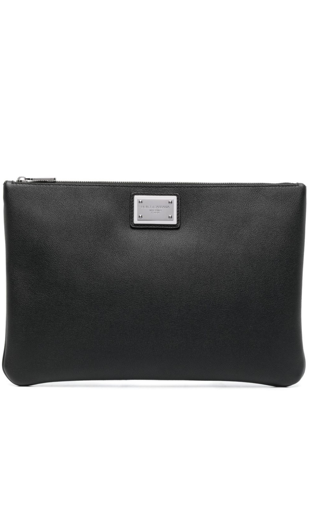 Black Logo - Plaque Clutch Bag