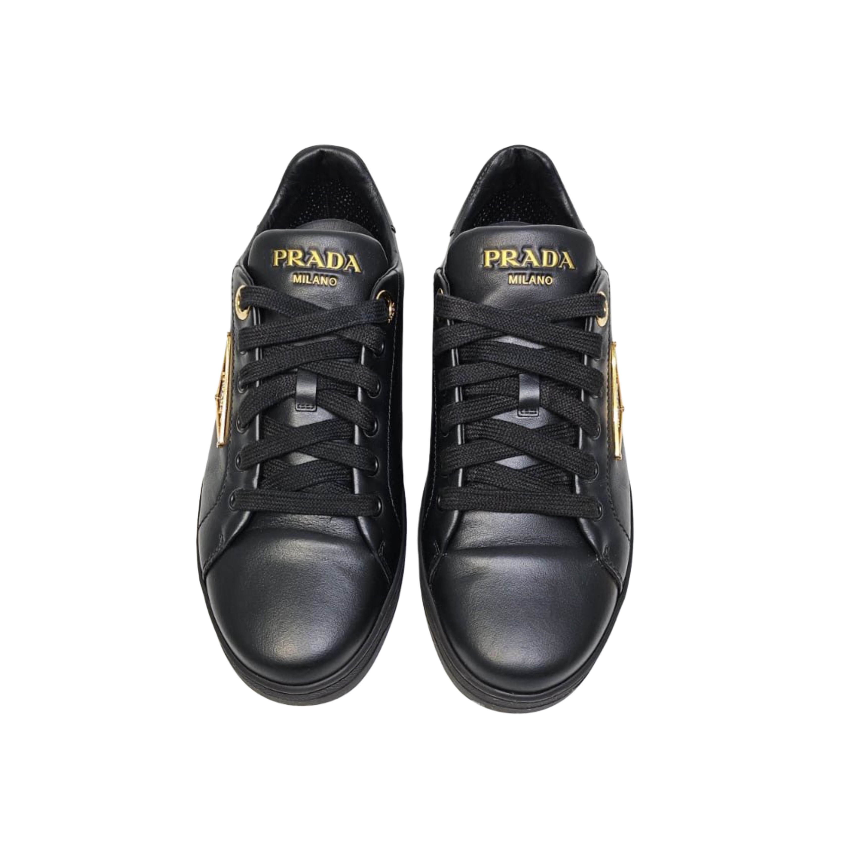 Downtown Nappa Logo Triangle Sneakers