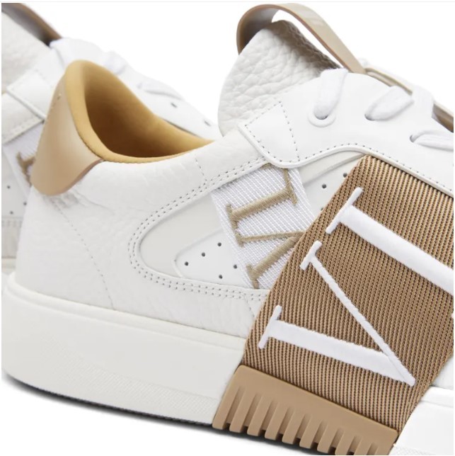 VL7N logo-strap Beyaz Deri Erkek Sneakers