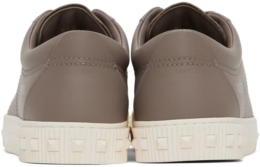 Taupe Cityplanet Calfskin Sneakers