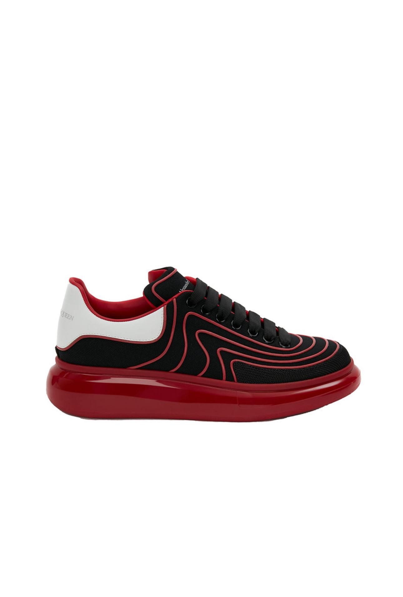 WAVES KNIT OVERSIZED SNEAKER IN BLACK/RED