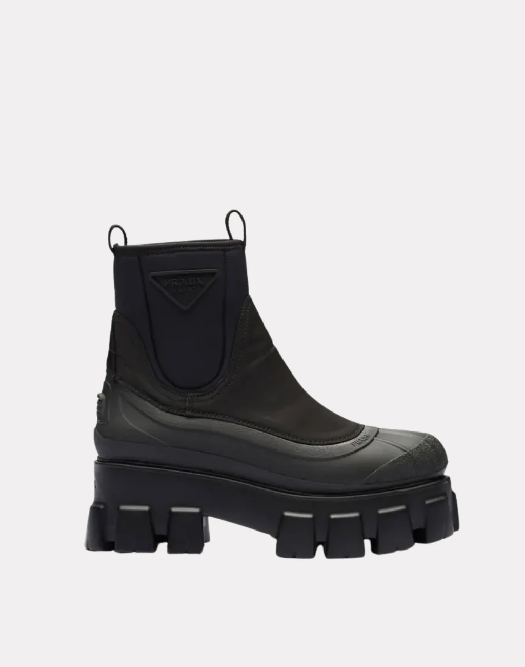 Kalın Taban Monolight Naylon Gabardin Kadın Bot