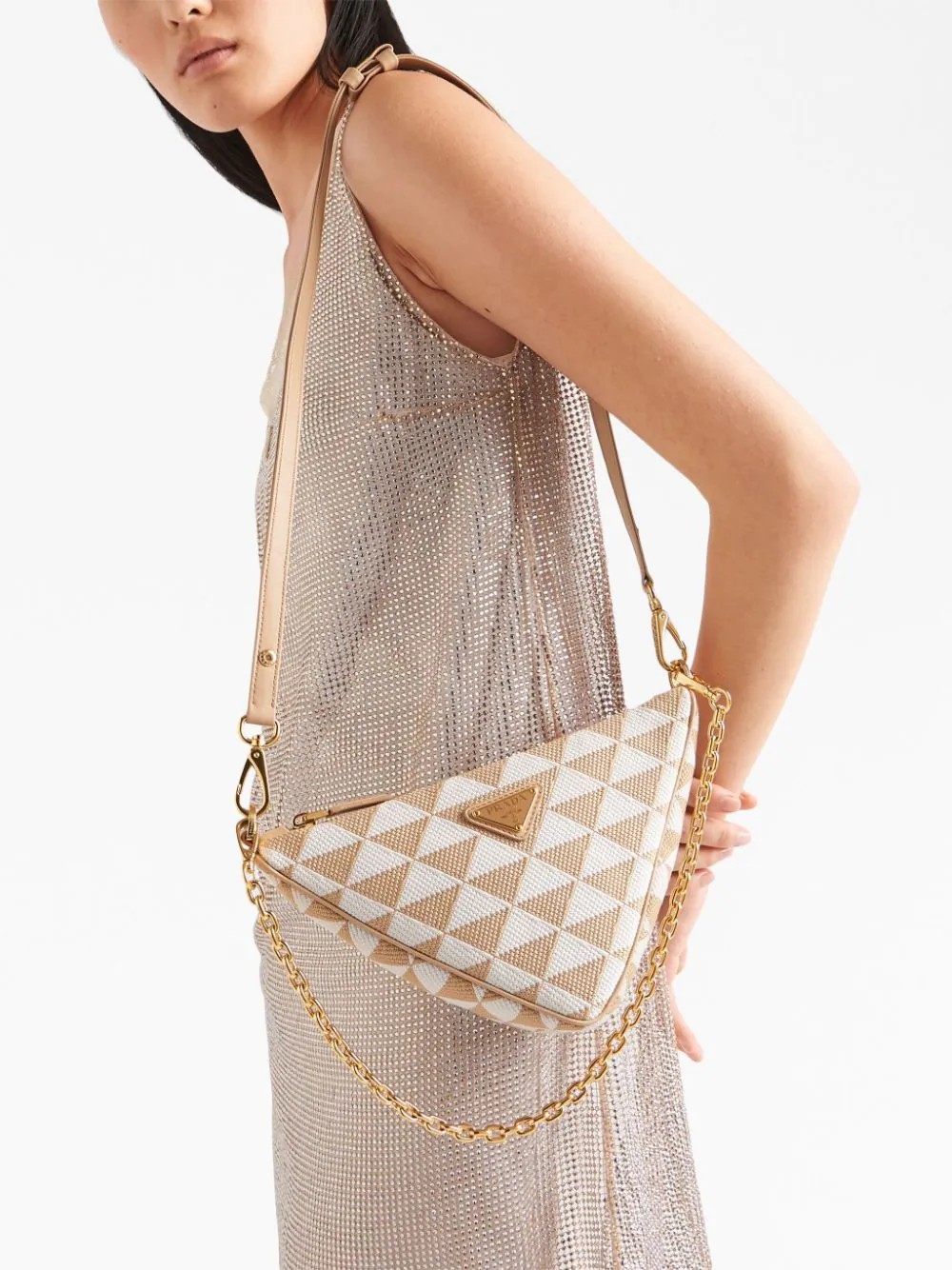 Embroidered Jacquard Mini Bag