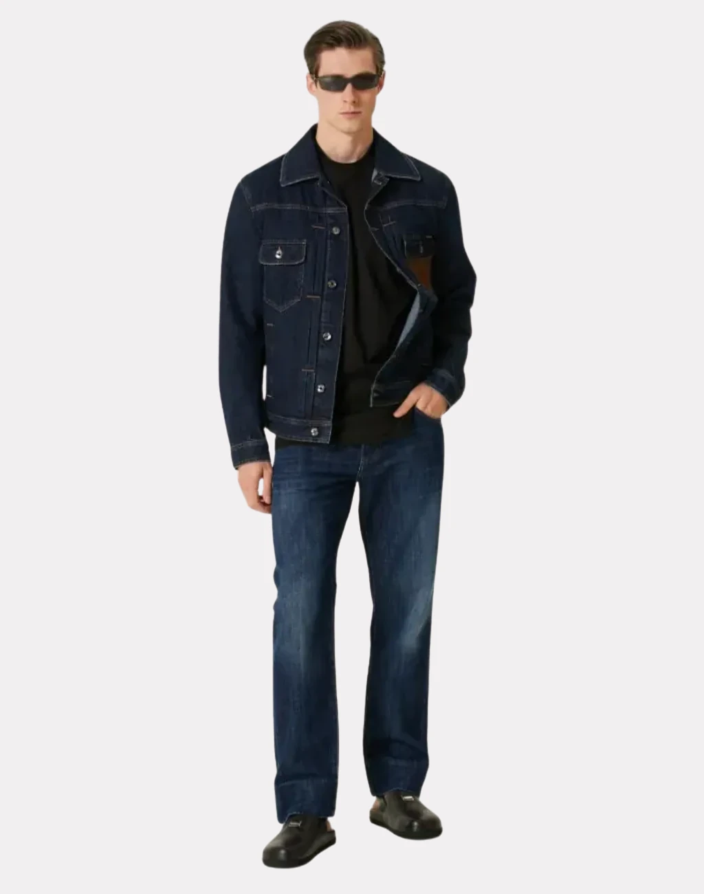 Lacivert Denim Erkek Ceket