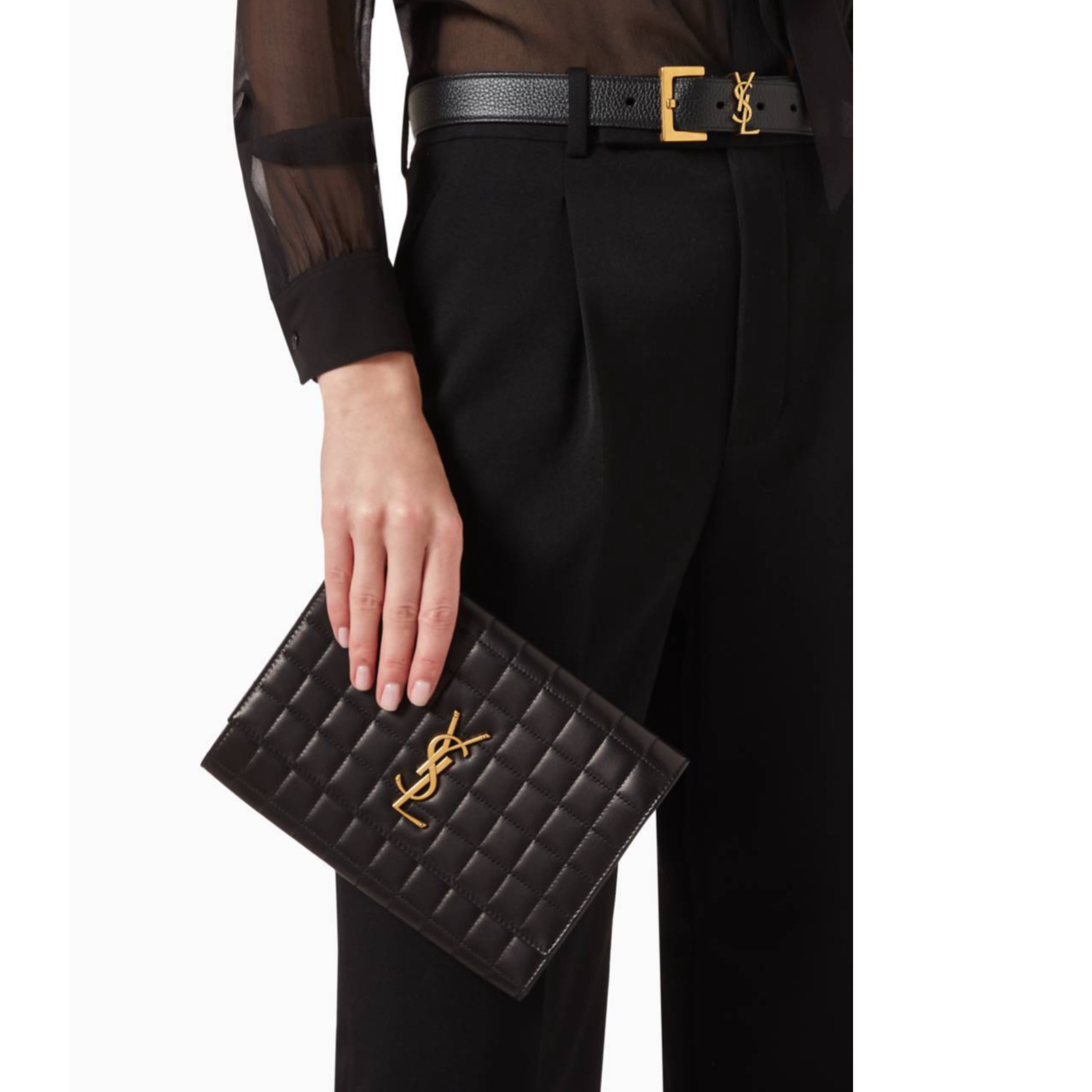 Cassandre Matelassé Leather Clutch