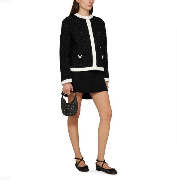 Mini Hobo Rockstud Spike Nero Hobo Bag