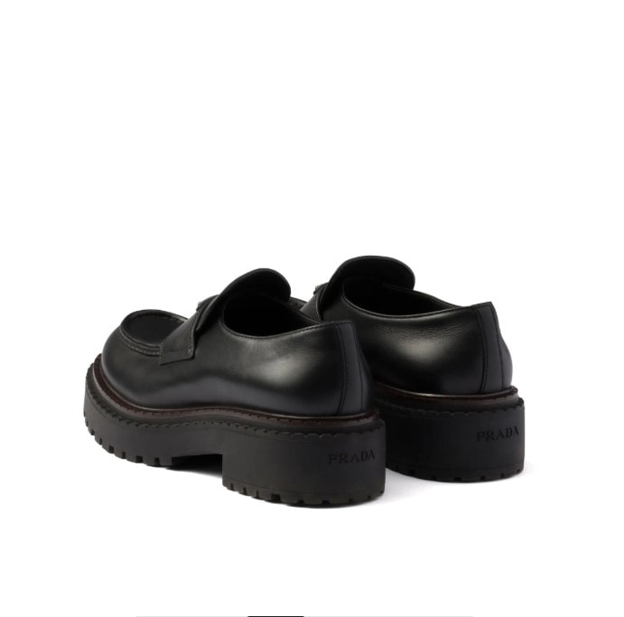 Deri Metal Logolu Erkek Loafers