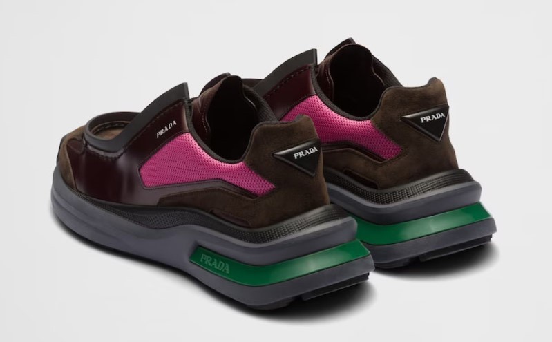Panelli Yuvarlak Burunlu Kalın Taban Sneakers
