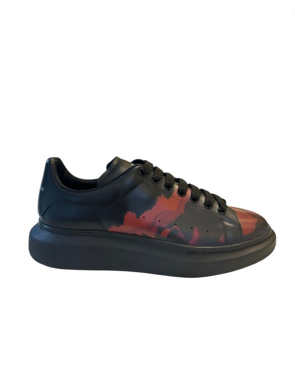 Desen detaylı Erkek deri sneakers