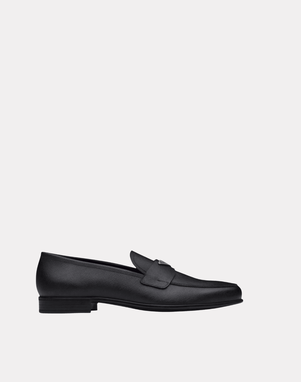 Logo-plaque Saffiano Leather Loafers