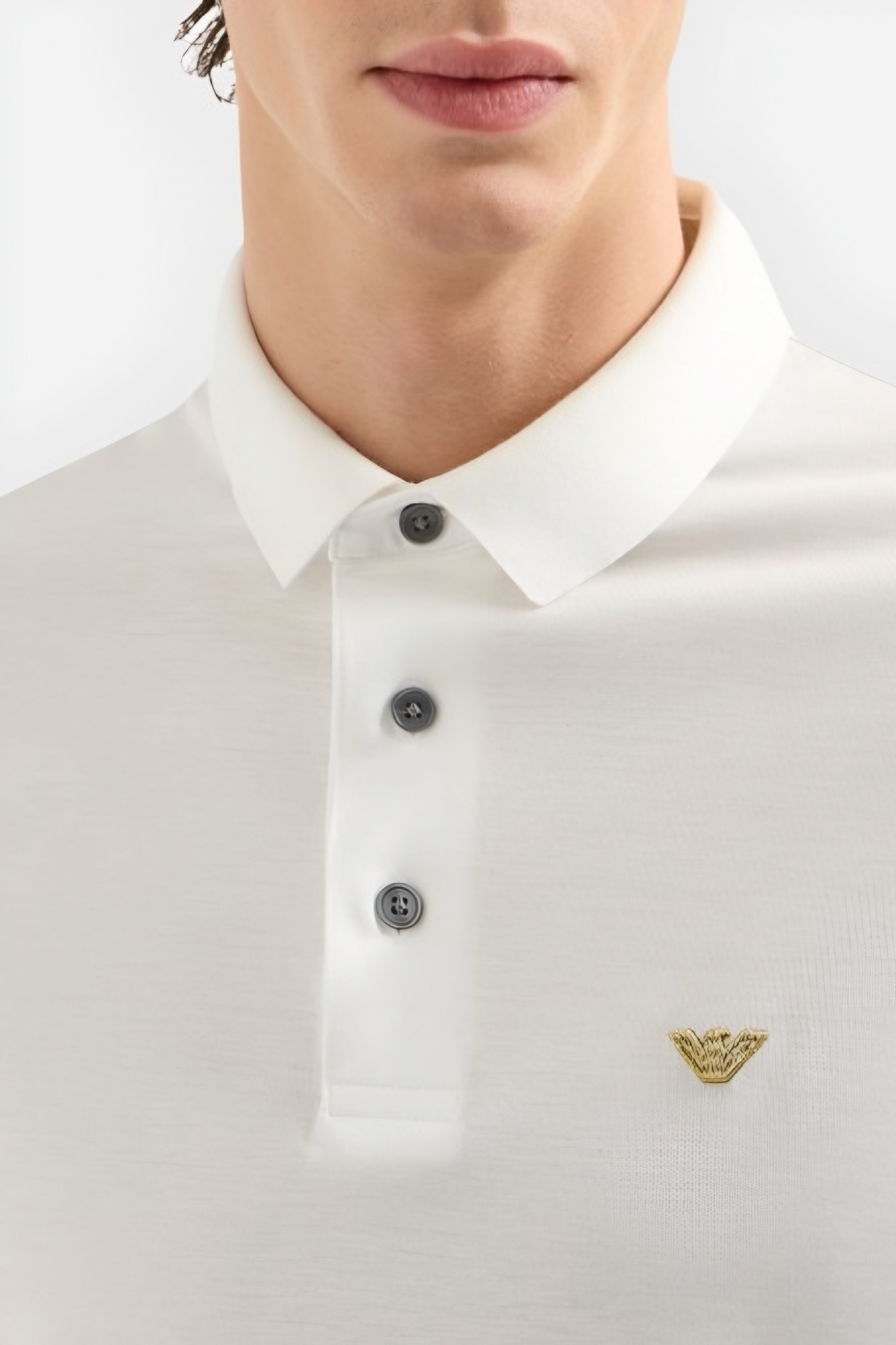 Pamuk Karışımlı Logo Düğmeli Erkek Polo Yaka