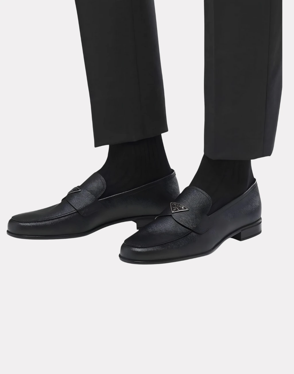 Saffiano Deri Metal Logolu Erkek Ayakkabı