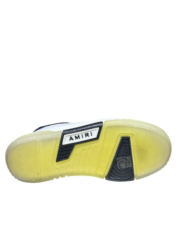 Siyah Beyaz Logo Detaylı Erkek Deri Sneaker