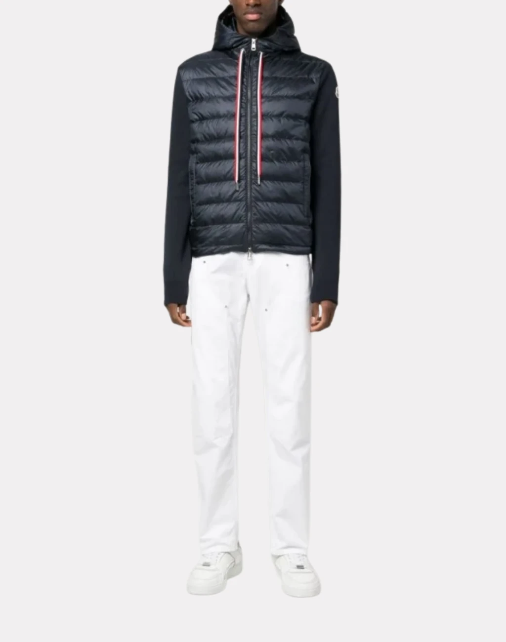 Lacivert Kolu Triko Erkek Mont