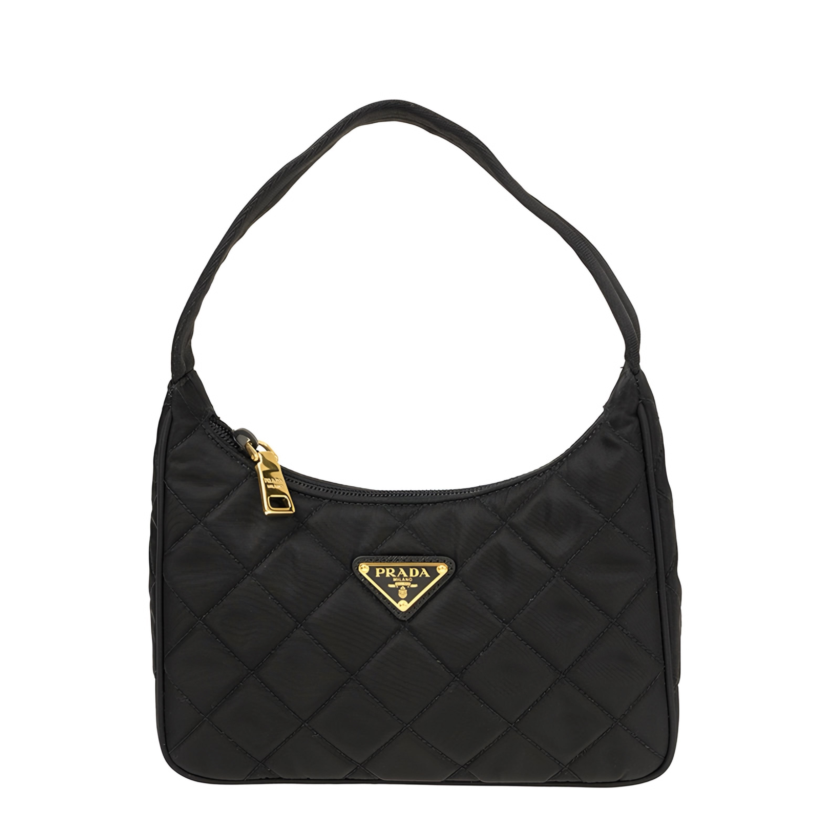 Quilted re-nylon Shoulder Bag