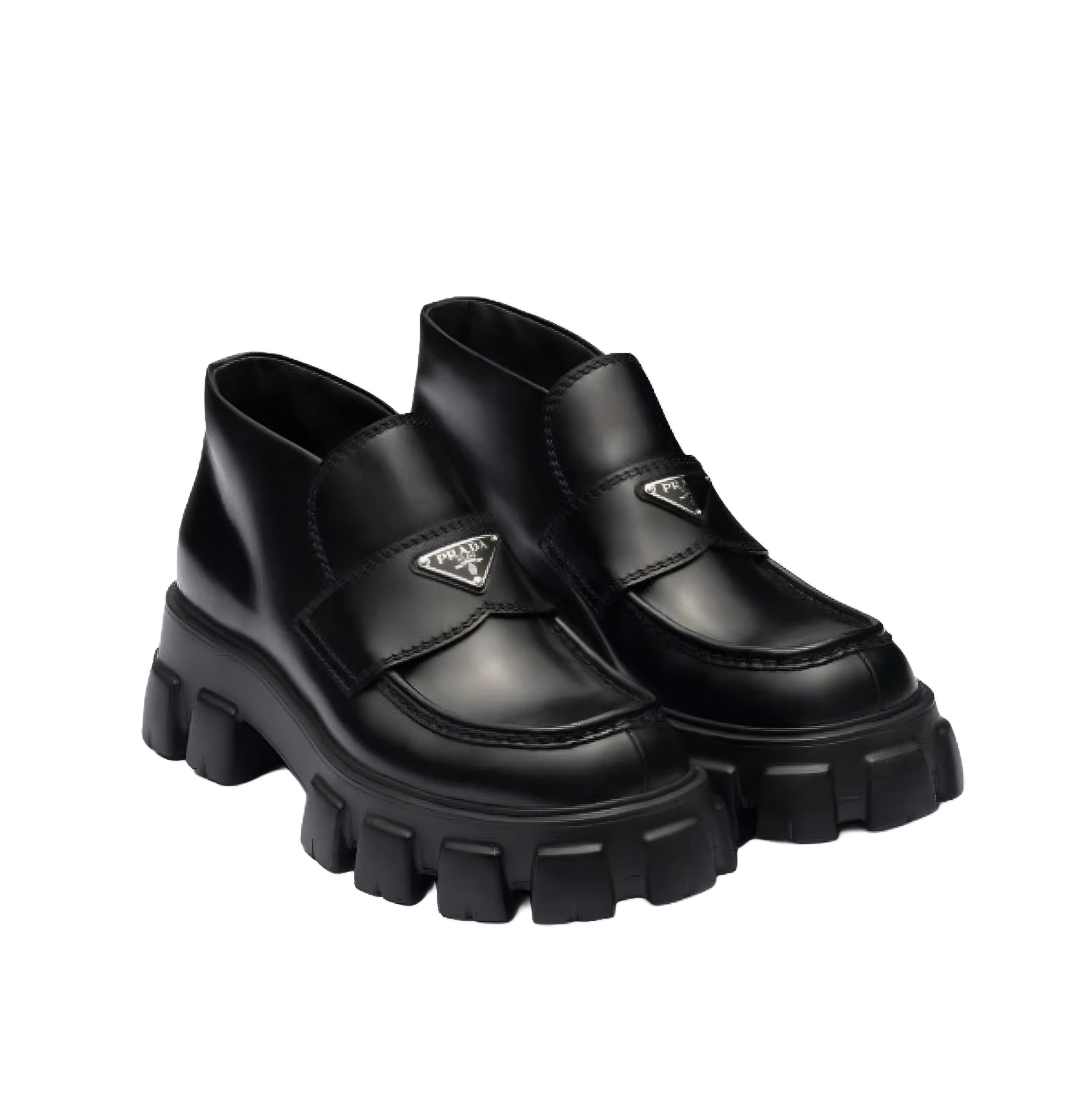 Monolight Patent Leather Platform Loafers