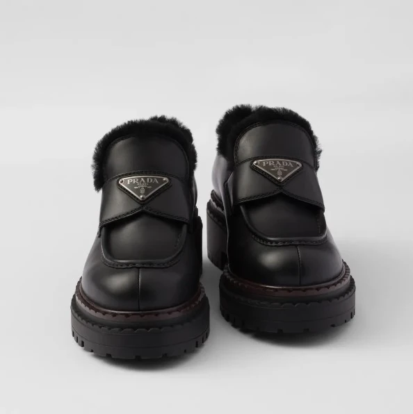 İçi Tüylü Deri Kadın Loafer