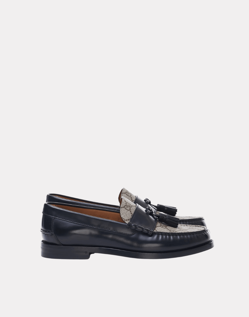 GG Loafer With Tassel In Black Leather