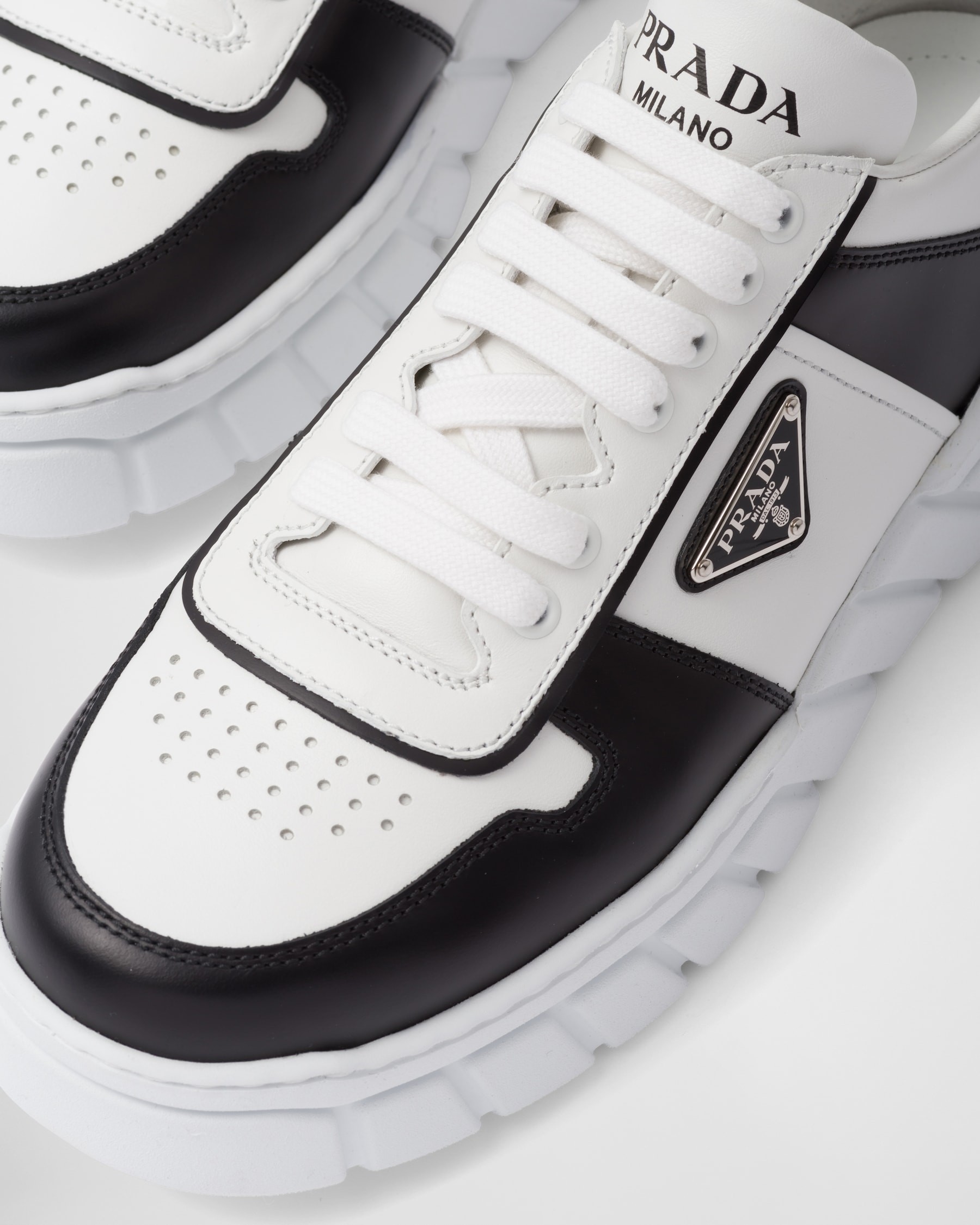 Leather Triangle Logo Sneaker