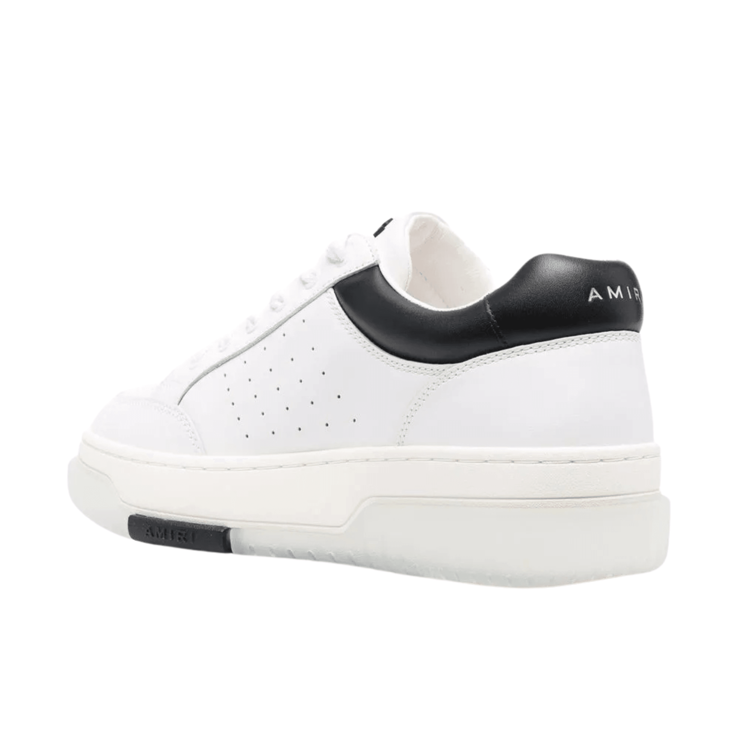 Siyah Beyaz Logo Detaylı Erkek Deri Sneaker