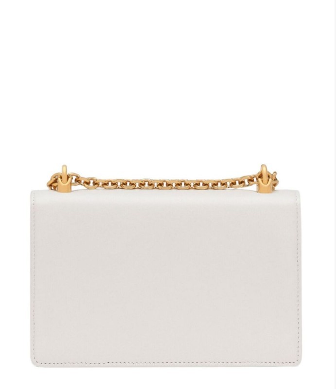 White DG Girls Leather Cross Body Bag