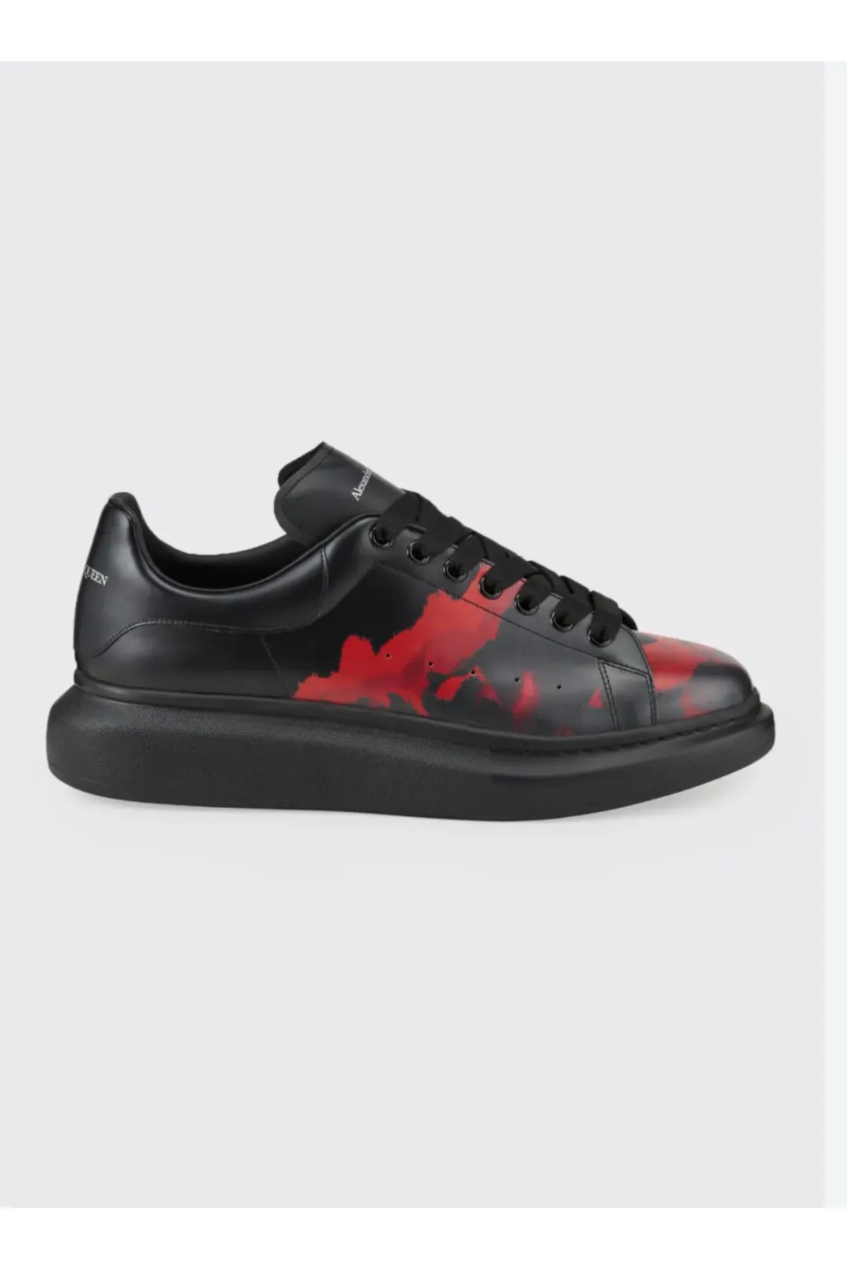 Desen detaylı Erkek deri sneakers