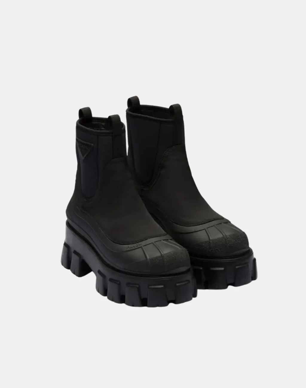 Kalın Taban Monolight Naylon Gabardin Kadın Bot