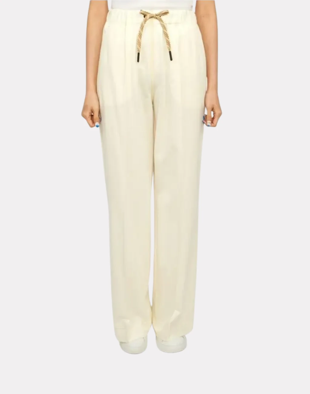  Kırık Beyaz Beli Kordonlu Eşofman Altı